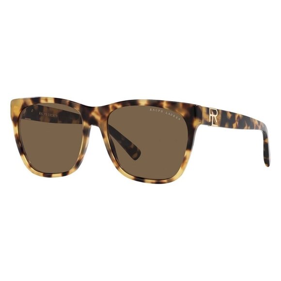 New RALPH LAUREN The Ricky II Havana Square RL8212 500473 Sunglasses Women - Picture 1 of 4